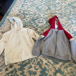 Old Navy Gray Hoodie with Red Hood Accent